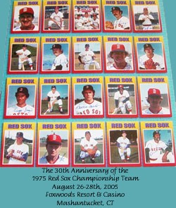 1975 Boston Red Sox Championship Team Autographed Poster