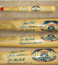 1989 Baseball Hall of Fame Class Autographed Bat