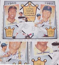 Frank Robinson and Carl Yastrzemski Autographed Lithograph