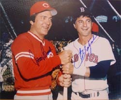 Carl Yastrzemski and Johnny Bench Autographed Photo