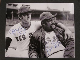 Carl Yastrzemski and Luis Tiant Autographed Photo