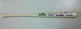 Carl Yastrzemski and Jim Lonborg 45th Anniversary Commemorative Autographed Bat