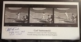 Carl Yastrzemski Autographed 1967 Homerun Film Strip Poster