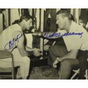 Ted Williams and Carl Yastrzemski Autographed Locker Room Photo