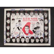 1967 Boston Red Sox Team Autographed Placemat