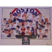 1967 Boston Red Sox Autographed 35th Anniversary Poster Created by Renowned Artist Paul Madden 