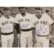 Carl Yastrzemski, Jim Rice and Fred Lynn Autographed Photo 