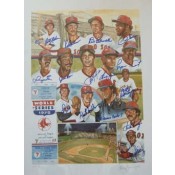 1975 Boston Red Sox Autographed Team Poster 