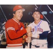 Carl Yastrzemski and Johnny Bench Autographed Photo