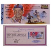 Carl Yastrzemski Autographed Cachet Designed by Artist Kendal Bevil