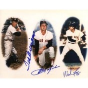 Ted Williams, Carl Yastrzemski and Wade Boggs Autographed Photo 