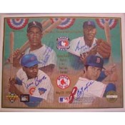 Autographed Upper Deck Photo Card salutes Four Greats of the Game 