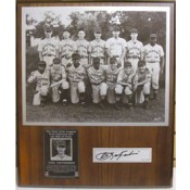 Carl Yastrzemski Autographed Little League Plaque