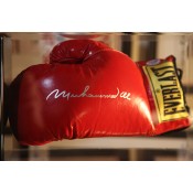 Signed in Mint Condition Muhammad Ali Boxing Glove with silver inscription