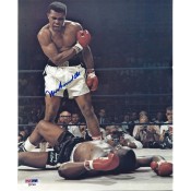 Signed 16x20 of Muhammad Ali after knocking down Sonny Liston in the ring Comes with Letter of Authenticity