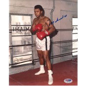 Signed 8x10 of Muhammad Ali working out in the gym