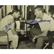 Ted Williams and Carl Yastrzemski Autographed Locker Room Photo (16 x 20)