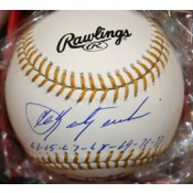Gold Glove Baseball Signed by Carl Yastrzemski with the 7 years he won the awards Inscribed