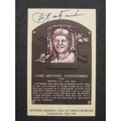 Carl Yastrzemski Autographed HOF Plaque Card 