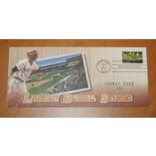 Carl Yastrzemski Autographed Photo File's First Day Cover Commemorating Baseball Stadiums 