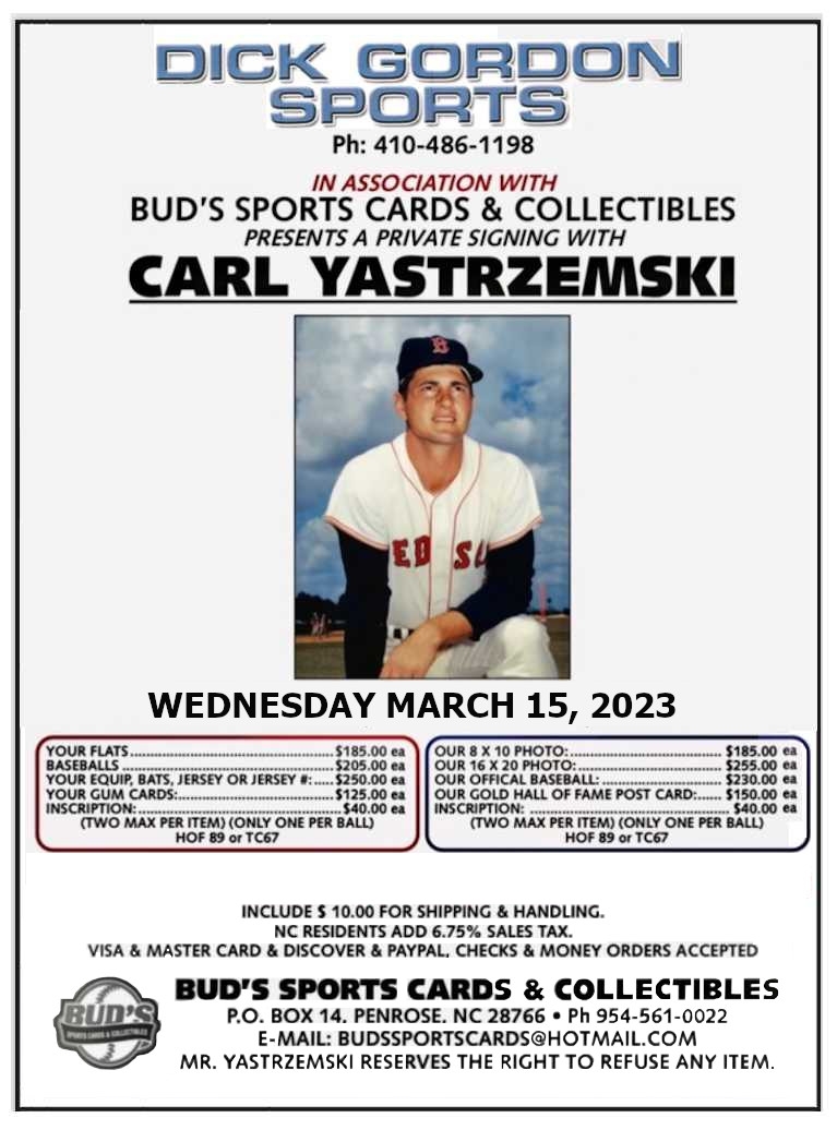 The Official Website of Carl Yastrzemski Bio, Career Stats, and Autographed  Memorabilia | Carl Yastrzemski